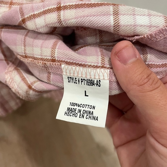 NWT Altar'd State Pink Plaid Button-Up Top - Picture 4 of 6